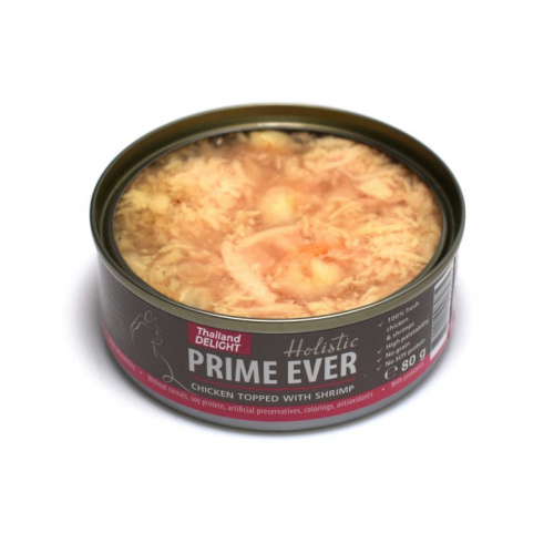 Изображение Prime Ever консервы Цыпленок с креветками в желе для кошек 80г от магазина Profzoo фото 2