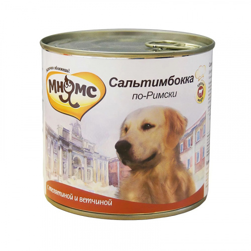 Изображение Мнямс Delicatesse консервы Сальтимбокка по-Римски (индейка с ветчиной и телятиной) для собак 400г от магазина Profzoo фото 2
