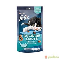 Феликс 50г Весёлая охота Креветки+Рыба для кошек