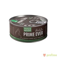 Изображение Prime Ever консервы Цыпленок с овощами в желе для кошек 80г от магазина Profzoo