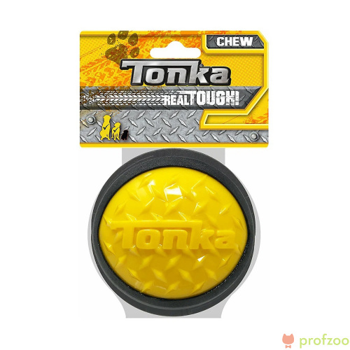 Изображение Игрушка "Мяч рифленый" желтый/черный 10,2см Tonka от магазина Profzoo