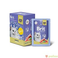 Изображение Brit Premium паучи 5+1 Форель в желе для кошек 85г от магазина Profzoo