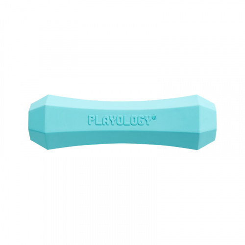 Изображение Playology игр. Жевательная палочка Squeaky Chew Stick с ароматом арахиса средняя голубая для собак от магазина Profzoo фото 4