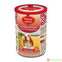 Изображение Родные корма консервы 410г Гусиные кусочки в соусе по-старорусси для собак от магазина Profzoo