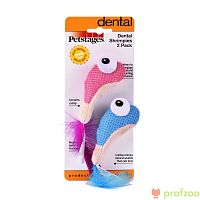 Изображение Petstages игрушка Dental Креветки с кошачьей мятой 7см (2шт) для кошек от магазина Profzoo