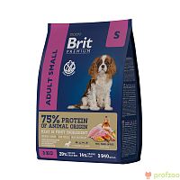 Изображение Brit Premium Dog Adult Small Курица для мелких пород 3кг  от магазина Profzoo