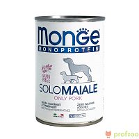 Monge Dog Solo консервы Свинина для собак 400г