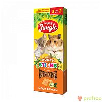 Happy Jungle палочки Мёд+Фрукты для хомяков и мышей 3х30г