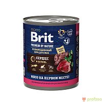 Изображение Brit Premium консервы 850г Сердце и Печень для собак всех пород от магазина Profzoo