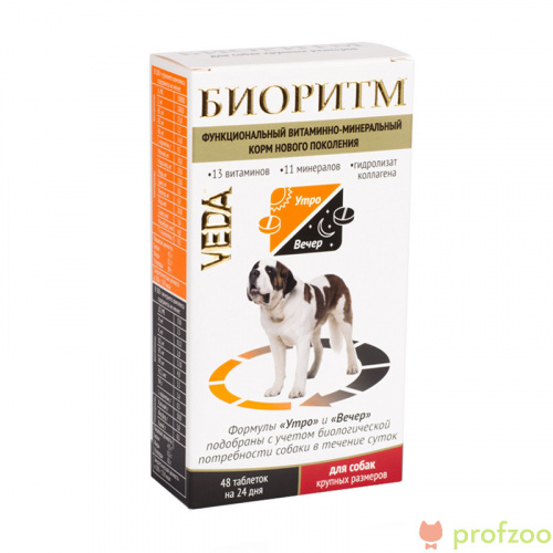 Изображение БИОРИТМ витаминно-минеральный корм для собак крупных размеров 24г VEDA  от магазина Profzoo