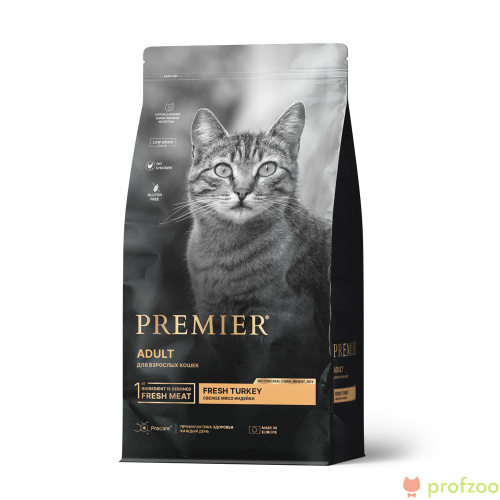 Изображение Premier Cat Свежее мясо индейки для кошек 2кг от магазина Profzoo