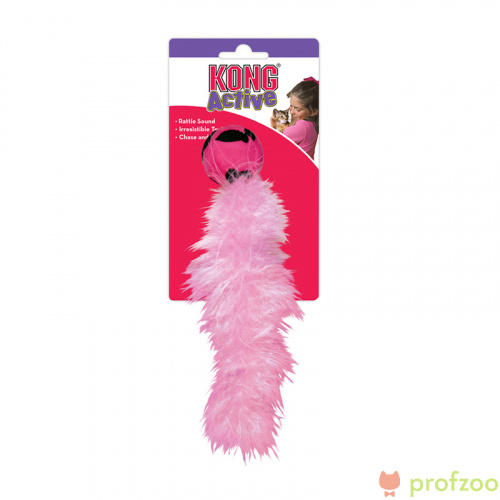 Изображение Kong игр. "Дикий хвост" 18см с хвостом из перьев для кошек от магазина Profzoo