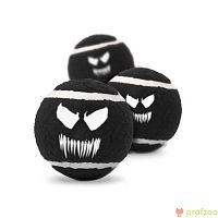 Изображение Игрушка Buckle-Down "Веном" черные теннисные мячики (3шт) от магазина Profzoo