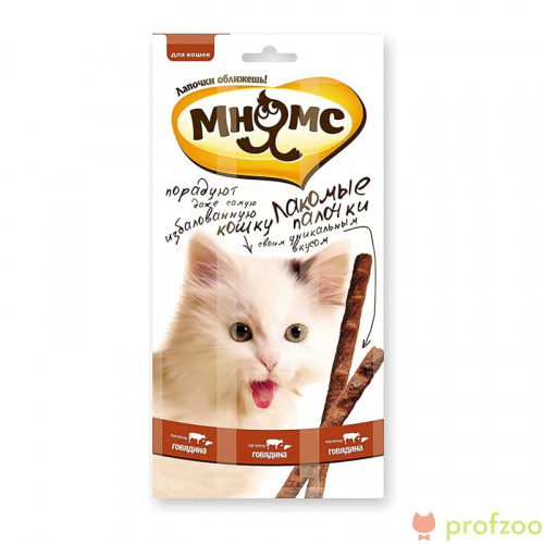 Изображение Колбаска Мнямс 5г Говядина+Печень для кошек от магазина Profzoo
