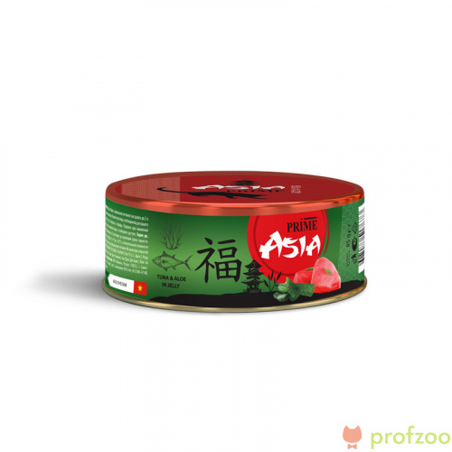 Изображение Prime Asia консервы Тунец с алоэ в желе для котят 85г от магазина Profzoo