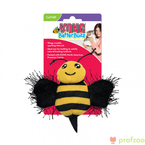 Изображение Kong игр. "Better Buzz" Пчела с кошачьей мятой для кошек от магазина Profzoo