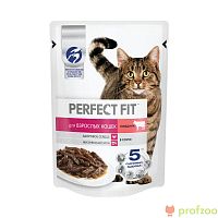 Изображение Perfect fit пауч 75г Говядина в соусе для взрослых кошек от магазина Profzoo