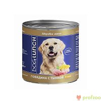 Изображение Дог Ланч консервы Говядина с тыквой в соусе для собак 750г от магазина Profzoo