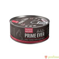 Изображение Prime Ever консервы Тунец с крабом в желе для кошек 80г от магазина Profzoo