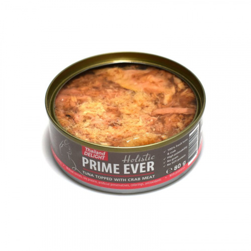 Изображение Prime Ever консервы Тунец с крабом в желе для кошек 80г от магазина Profzoo фото 2