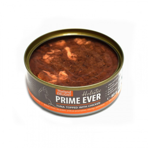 Изображение Prime Ever консервы Тунец с цыпленком в желе для кошек 80г от магазина Profzoo фото 2