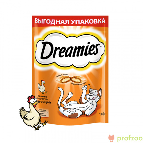 Изображение Dreamies Курица 140г для кошек от магазина Profzoo