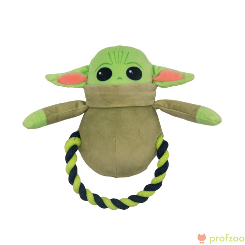 Изображение Игрушка Buckle-Down Звездные войны "Малыш Йода на веревке" зеленый от магазина Profzoo
