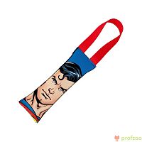 Изображение Игрушка-перетяжка Buckle-Down "Супермен" с пищалкой для тренировки мультицвет от магазина Profzoo