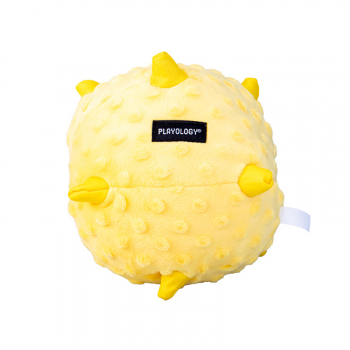 Изображение Playology игр. Сенсорный плюш мяч Puppy Sensory Ball 15см для щенков с ароматом курицы желтый от магазина Profzoo фото 5