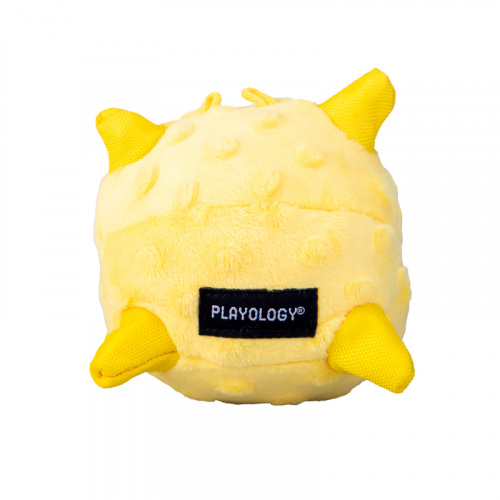 Изображение Playology игр. Сенсорный плюш мяч Puppy Sensory Ball 11см для щенков с ароматом курицы желтый от магазина Profzoo фото 5