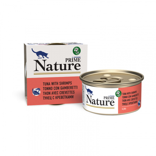 Изображение Prime Nature консервы Тунец с креветками в желе для кошек 85г от магазина Profzoo фото 2