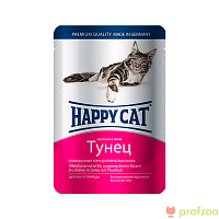 Изображение Хэппи Кэт пауч Тунец кусочки в желе для кошек 100г от магазина Profzoo