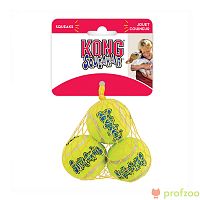 Kong игр. Air "Теннисный мячик" (3 шт) мал. 5см для собак