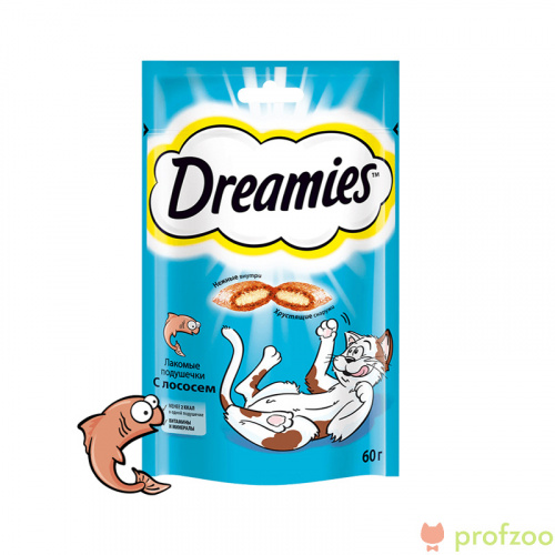 Изображение Dreamies Лосось 60г для кошек от магазина Profzoo