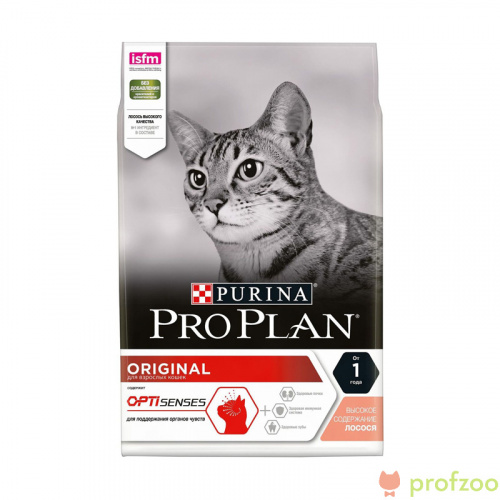 Изображение Проплан Лосось с рисом для кошек 1,5кг от магазина Profzoo
