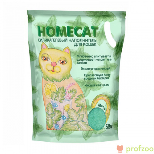 Изображение HOMECAT 3,8л Мята силикагель от магазина Profzoo