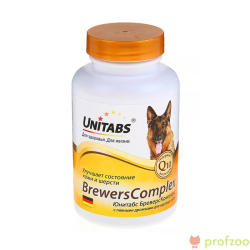 Изображение Витамины UNITABS BrewersComplex с Q10 с пивными дрожжами для крупных собак 100 таб. от магазина Profzoo