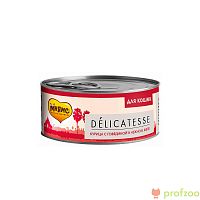 Изображение Мнямс Delicatesse консервы Курица с говядиной в нежном желе для кошек 70г от магазина Profzoo
