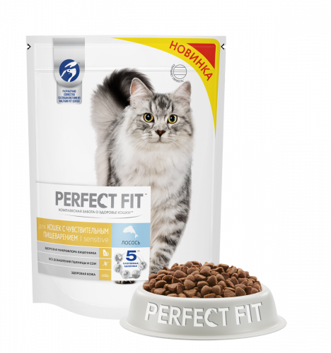 Изображение Perfect Fit Лосось для кошек с чувств.пищ 650г от магазина Profzoo фото 3