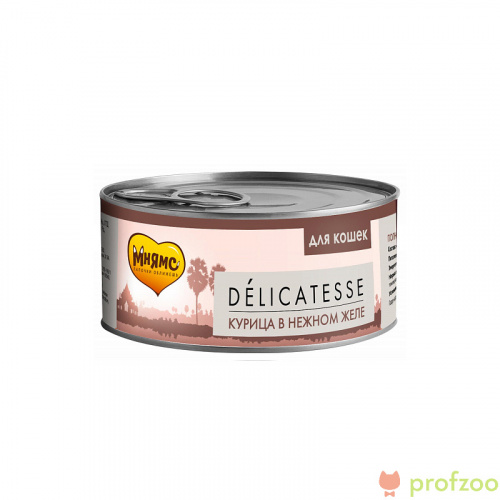 Изображение Мнямс Delicatesse консервы Курица в нежном желе для кошек 70г от магазина Profzoo
