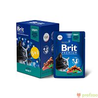 Изображение Brit Premium паучи 5+1 Утка в соусе для кошек 85г от магазина Profzoo