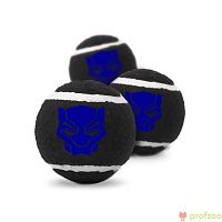 Изображение Игрушка Buckle-Down "Черная пантера" черные теннисные мячики (3шт) от магазина Profzoo