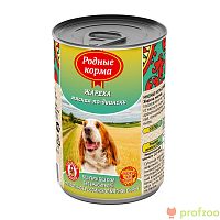 Изображение Родные корма консервы 410г Жареха мясная по-двински для собак от магазина Profzoo
