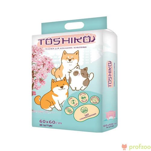 Изображение Пеленки впитывающие с ароматом сакуры 60х60см (30шт) Toshiko от магазина Profzoo
