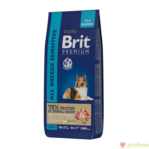 Изображение Brit Premium Dog Sensitive Ягненок для собак с чувствительным пищеварением 15кг от магазина Profzoo