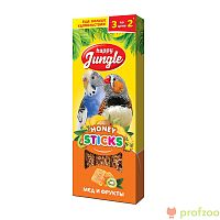 Happy Jungle палочки Мёд+Фрукты для попугаев и экзотов 3х30г