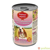 Изображение Родные корма консервы 410г Птица с потрошками по-московски для собак от магазина Profzoo