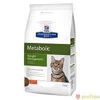 Изображение Хиллс Диета Metabolic Курица для кошек 1,5кг от магазина Profzoo