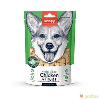 Изображение Wanpy Dog Сублимированное лакомство "Курица и фрукты" для собак 40г от магазина Profzoo