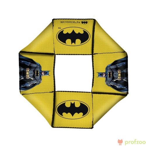 Изображение Игрушка Buckle-Down фрисби мягкая с пищалкой "Бэтмен" желтый от магазина Profzoo